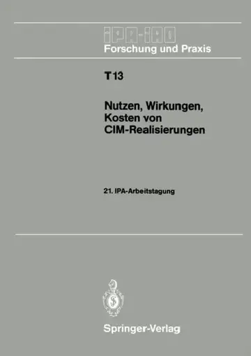 Cover of Nutzen, Wirkungen, Kosten Von CIM-Realisierungen