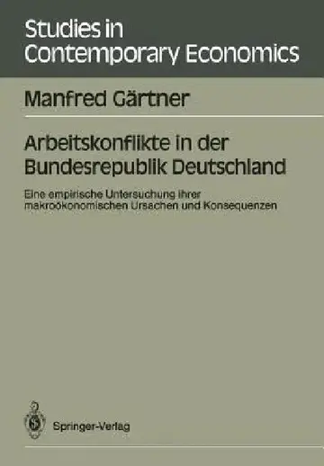 Cover of Arbeitskonflikte in Der Bundesrepublik Deutschland