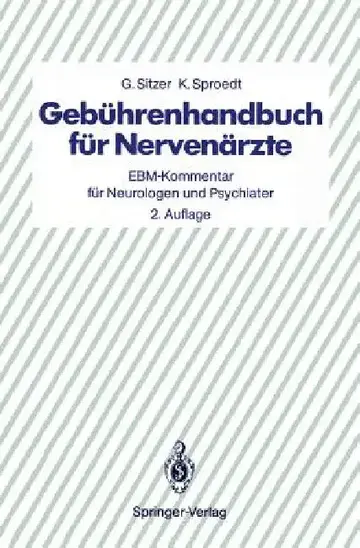 Cover of Gebührenhandbuch Für Nervenärzte