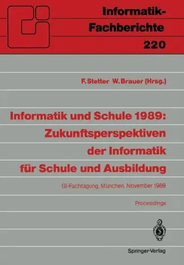 Cover of Informatik Und Schule 1989