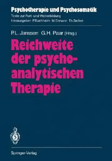 Cover of Reichweite Der Psychoanalytischen Therapie