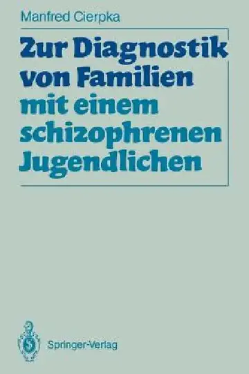 Cover of Zur Diagnostik Von Familien Mit Einem Schizophrenen Jugendlichen