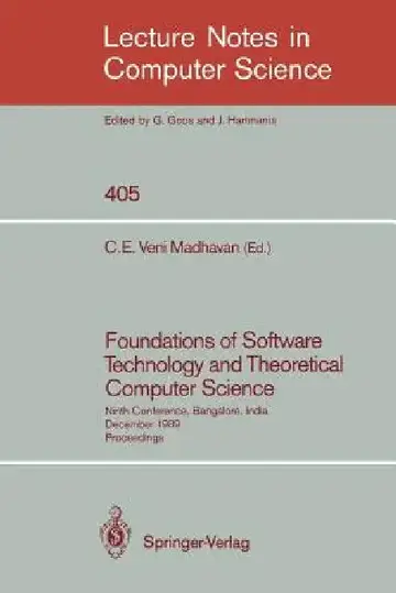 Cover of Foundations of Software Technology and Theoretical Computer Science