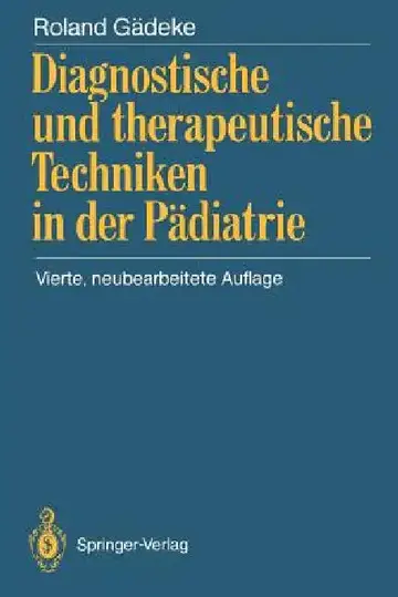 Cover of Diagnostische Und Therapeutische Techniken in Der Pädiatrie