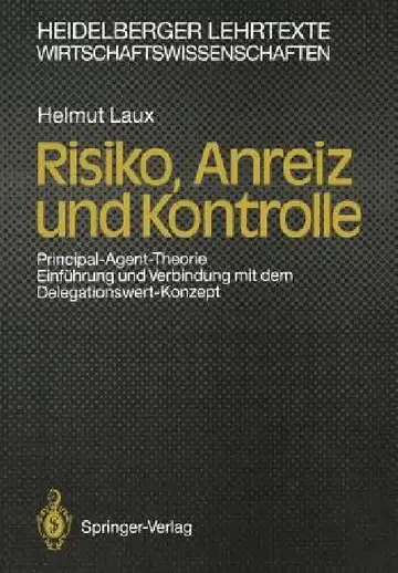 Cover of Risiko, Anreiz Und Kontrolle