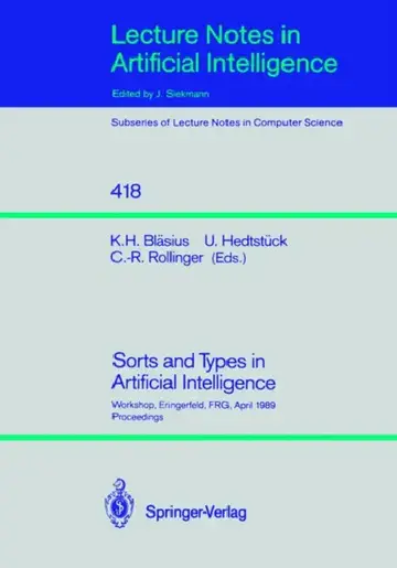 Cover of Sorts and Types in Artificial Intelligence