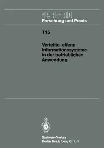 Cover of Verteilte, Offene Informationssysteme in Der Betrieblichen Anwendung