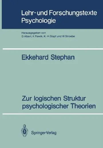 Cover of Zur Logischen Struktur Psychologischer Theorien