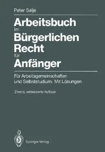Cover of Arbeitsbuch Im Bürgerlichen Recht Für Anfänger
