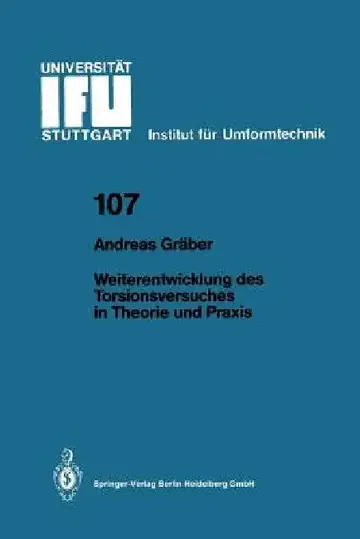 Cover of Weiterentwicklung Des Torsionsversuches in Theorie Und PRAXIS