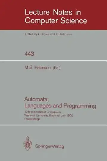 Cover of Automata, Languages and Programming