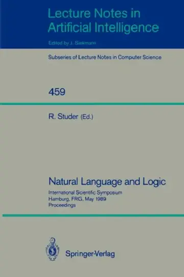 Cover of Natural Language and Logic