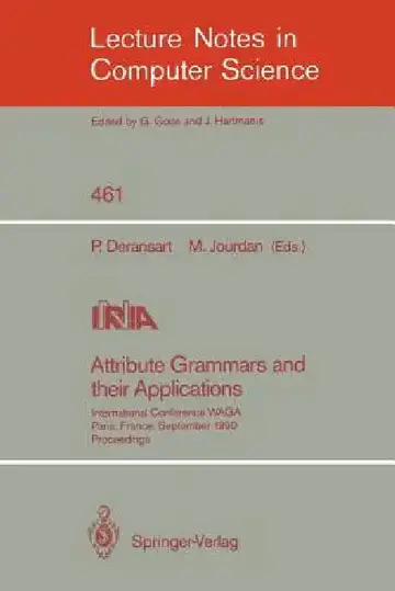 Cover of Attribute Grammars and Their Applications