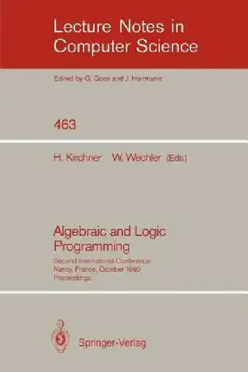 Cover of Algebraic and Logic Programming