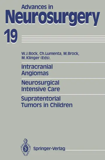 Cover of Intracranial Angiomas. Neurosurgical Intensive Care. Supratentorial Tumors in Children