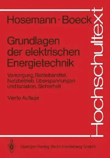 Cover of Grundlagen Der Elektrischen Energietechnik