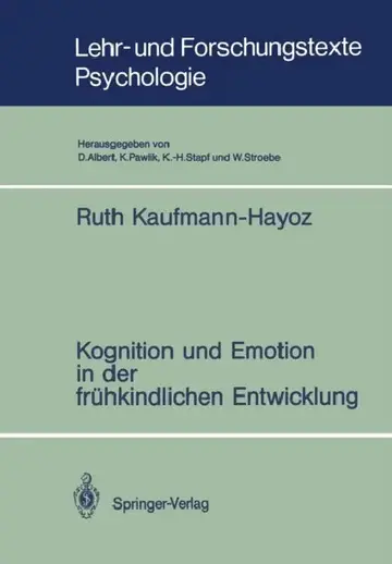 Cover of Kognition Und Emotion in Der Frühkindlichen Entwicklung