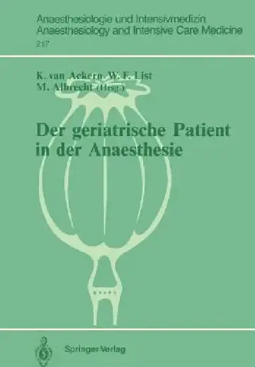 Cover of Der Geriatrische Patient in Der Anaesthesie
