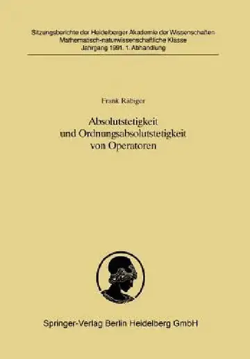 Cover of Absolutstetigkeit Und Ordnungsabsolutstetigkeit Von Operatoren