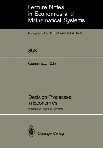 Cover of Decision Processes in Economics
