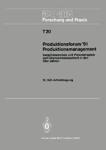 Cover of Produktionsforum '91 Produktionsmanagement