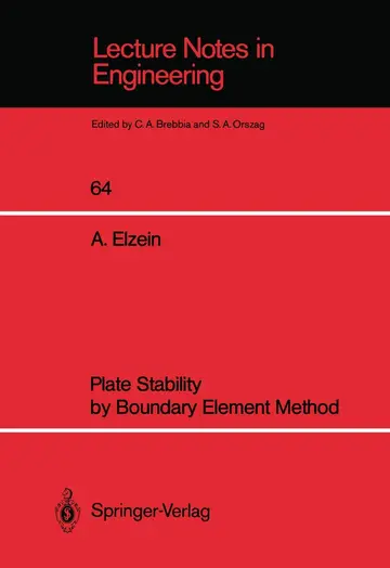 Cover of Plate Stability by Boundary Element Method
