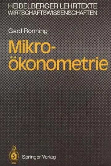 Cover of Mikro-Ökonometrie