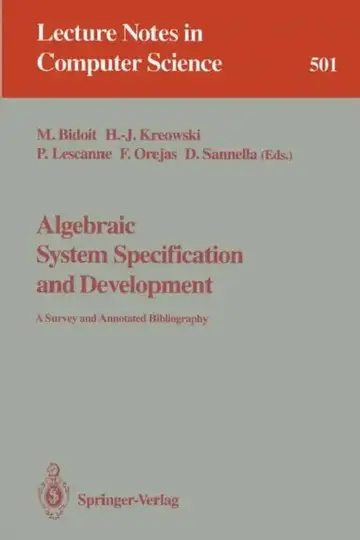 Cover of Algebraic System Specification and Development