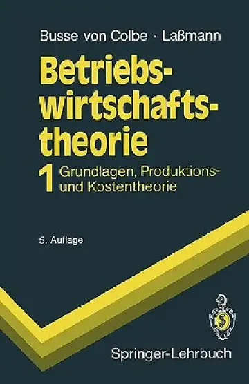 Cover of Betriebswirtschaftstheorie