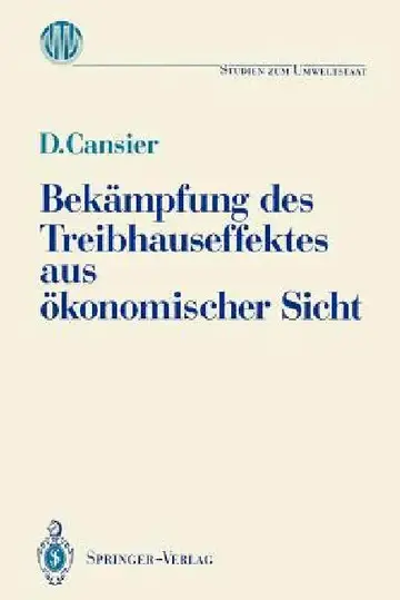 Cover of Bekämpfung Des Treibhauseffektes Aus Ökonomischer Sicht
