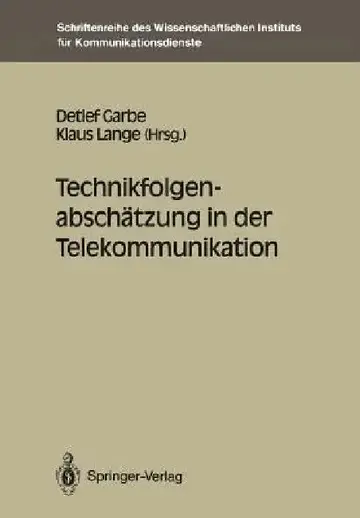 Cover of Technikfolgenabschätzung in Der Telekommunikation