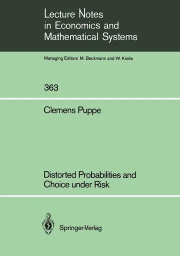 Cover of Distorted Probabilities and Choice under Risk