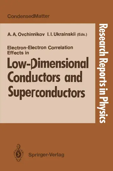 Cover of Electron-Electron Correlation Effects in Low-Dimensional Conductors and Superconductors