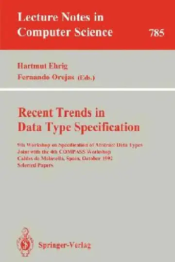Cover of Recent Trends in Data Type Specification
