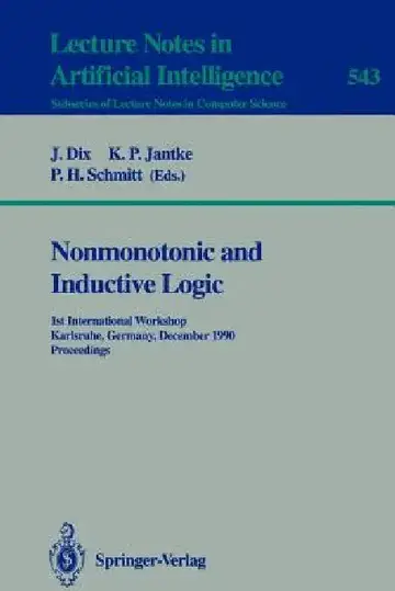 Cover of Nonmonotonic and Inductive Logic