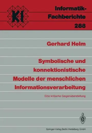 Cover of Symbolische Und Konnektionistische Modelle Der Menschlichen Informationsverarbeitung