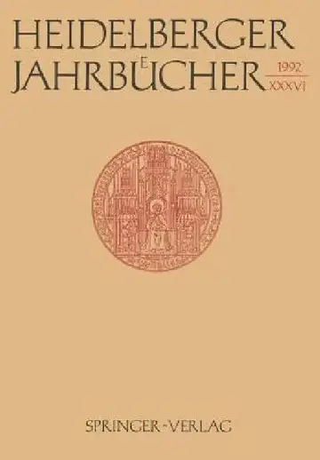 Cover of Heidelberger Jahrbücher