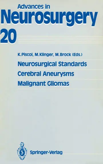 Cover of Neurosurgical Standards, Cerebral Aneurysms, Malignant Gliomas