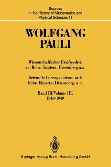 Cover of Wissenschaftlicher Briefwechsel Mit Bohr, Einstein, Heisenberg U.A. / Scientific Correspondence with Bohr, Einstein, Heisenberg, A.O.
