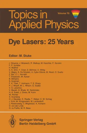 Cover of Dye Lasers