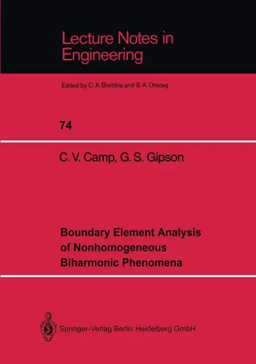 Cover of Boundary Element Analysis of Nonhomogeneous Biharmonic Phenomena