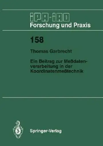 Cover of Ein Beitrag Zur Meßdatenverarbeitung in Der Koordinatenmeßtechnik