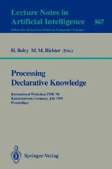 Cover of Processing Declarative Knowledge