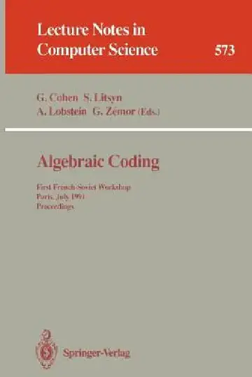 Cover of Algebraic Coding