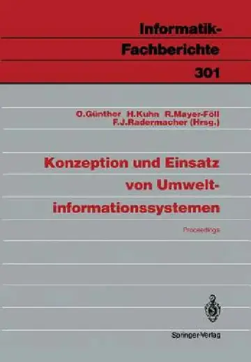 Cover of Konzeption Und Einsatz Von Umweltinformationssystemen