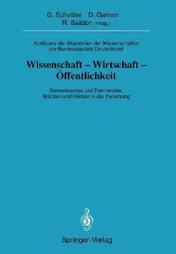 Cover of Konferenz Der Akademien Der Wissenschaften Der Bundesrepublik Deutschland. Wissenschaft -Wirtschaft -Öffentlichkeit