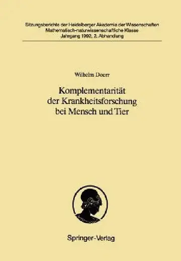 Cover of Komplementarität Der Krankheitsforschung Bei Mensch Und Tier