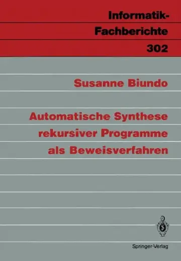Cover of Automatische Synthese Rekursiver Programme ALS Beweisverfahren
