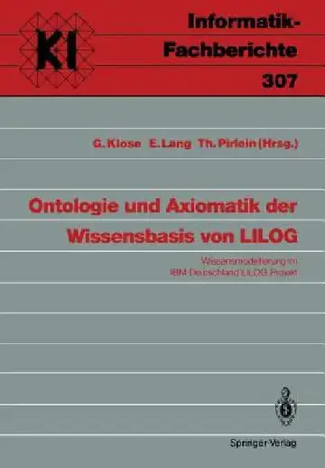 Cover of Ontologie Und Axiomatik Der Wissensbasis Von Lilog