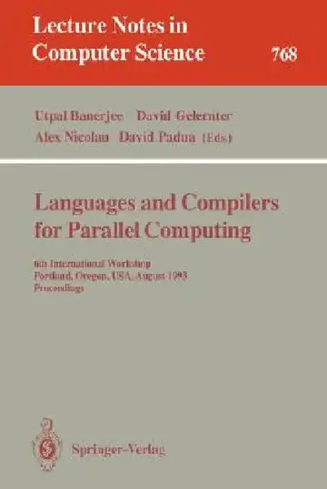 Cover of Languages and Compilers for Parallel Computing